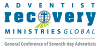 Logo for Adventist Recovery Ministries Global spelled out in a blue font
